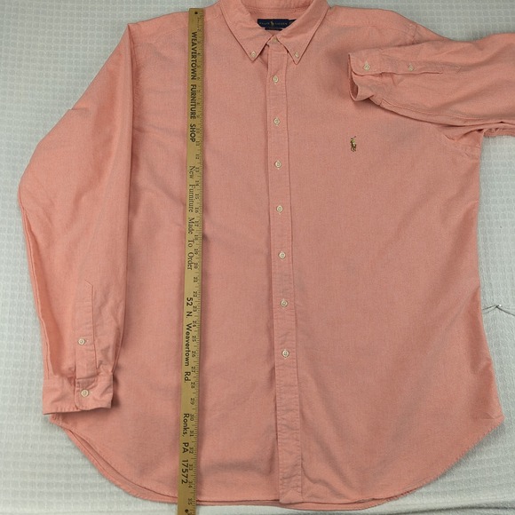 Ralph Lauren Vintage Button Down Shirt Men 2XLT 59" Classic Fit Tall XL Pony Y2k - Picture 7 of 10